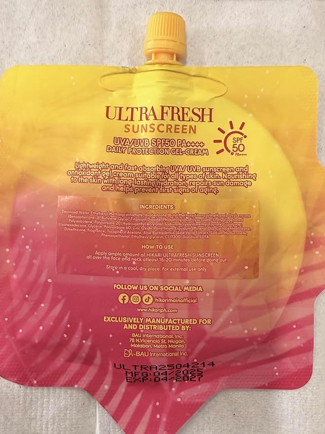 Hikari Skin Essentials Ultrafresh Sunscreen SPF50 2-Pack 50ml each