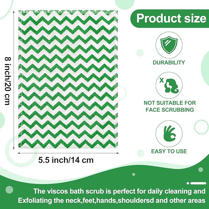 Tatuo 12 Pieces Korean Exfoliating Mitt Glove Italy Towel Body Skin Scrubber Exfoliating Scrubber for Remove Dead Skin Washcloth Korean(Small,Green, Red, Yellow, Blue)