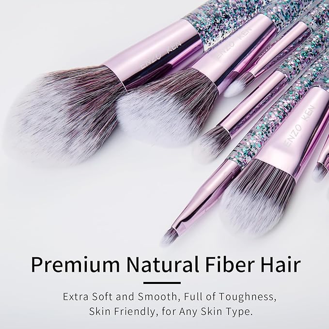 Glitter Makeup Brushes Set with Case, Vegan Makeup Brush Set Professional, Colorful Cosmetic Brushes Makeup Set, Make up Brush Vegan, Make up Brushes Set Professional, Makeup Brush Set Vegan