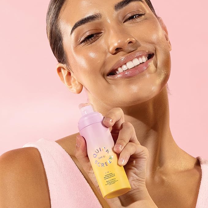 QUICK FLICK 3-in-1 SPF 50+ Sunscreen, Setting Spray & Hydration Mist | Ultra-Lightweight, Fast Absorbing & Non-Greasy | Invisible Makeup Setting Spray | No White Cast | 90 ml