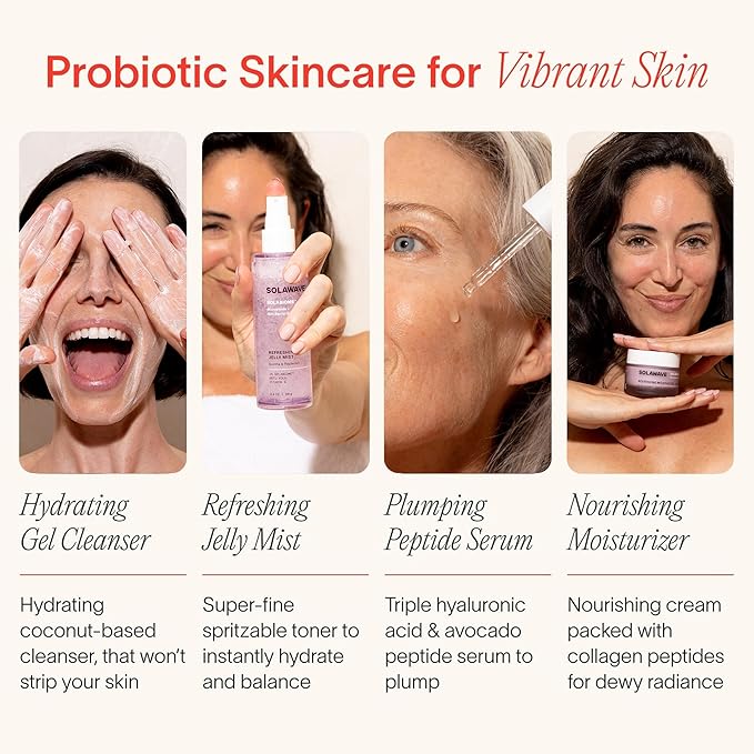 Solawave Probiotic Korean Cloud Cream Moisturizer with Peptides & Hyaluronic Acid | Solabiome Prebiotic Barrier Boosting Complex – Skincare for Aging & Dryness, 1.7 Oz. (Pack of 2)
