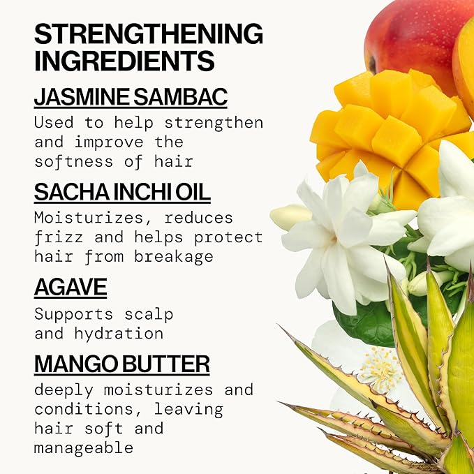 Pacifica Jasmine Agave Strength & Shine Conditioner – Repair Treatment for Dry, Damaged & Bleached Hair, Strengthens & Restores Shine, Clean Beauty, Vegan Cruelty-Free Dermatologist Tested