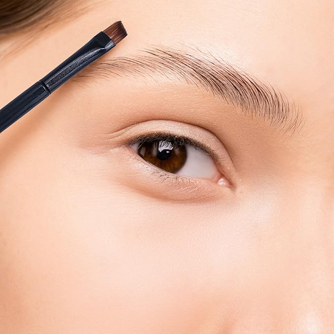 50 Pieces Angled Brow Brush, 4" Flat Slanted Premium Eyebrow Brush, Tint Brushes, Cosmetic Blending Brush, Eyeshadow Concealer Makeup Brush, Professional Precision Eye Beauty Cosmetic Tool for Women
