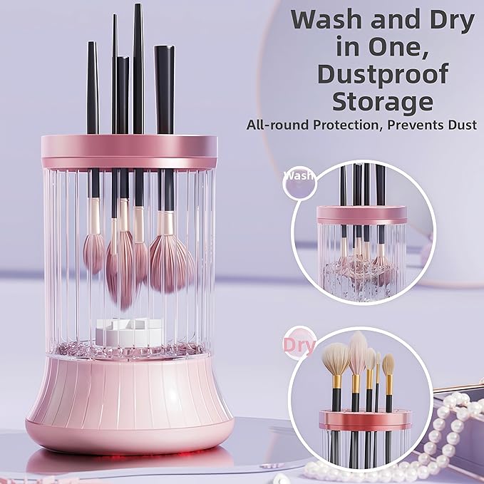 Electric Makeup Brush Cleaner- 7000 RPM USB Automatic Makeup Brush Cleaner Machine Set for Makeup Brush and Sponges