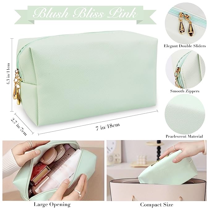 Women's Wedding Emergency Travel Kit 45 Essential Items for Brides Bridesmaid All-In-One Daily Beauty Style Set With Makeup Brushes (Aurora Green)