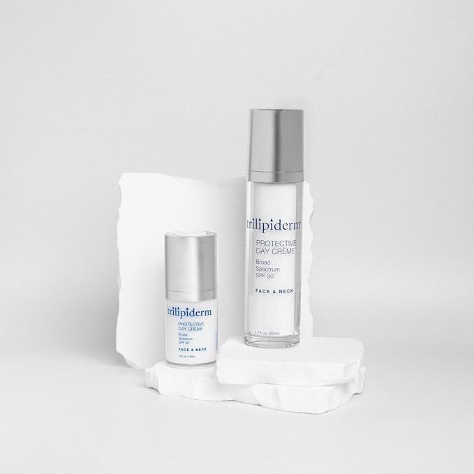 Trilipiderm Protective Day Crème SPF 30 – Face Moisturizer with Sunscreen, Daily Facial Moisturizer for Dry & Sensitive Skin, Anti Aging Face Cream with Hyaluronic Acid, Broad Spectrum UVA/UVB, 1.7 oz