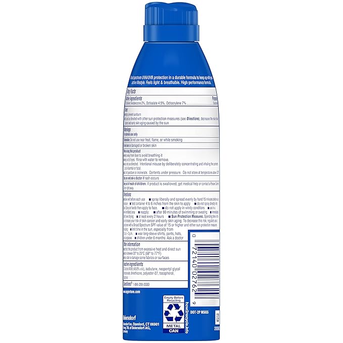 Coppertone Sunscreen, SPF 15, Water Resistant | Sport Formula | Spray Form | 5.5 Oz | Pack of 2