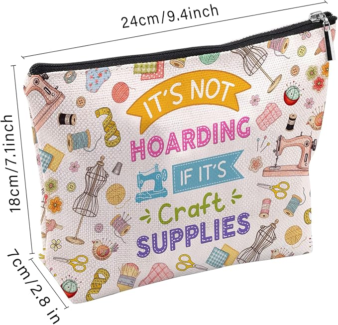 Craft Makeup Bag, Craft Gifts For Women, Crafter Makeup Pouch, Crafter Travel Toiletry Bag With Zipper, Birthday Gifts For Mom Sister, Travel Toiletry Bag