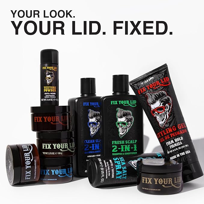 Fix Your Lid Forming Cream 3.75 oz Medium Hold Hair Cream For Men - Mens Hair Gel Medium Shine - All Day Hold Styling Cream For All Hairstyles - Easy To Wash Out