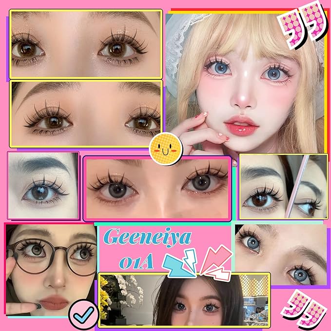 Manga Lashes Natural Look Anime False Eyelashes Individual Wispy Korean Makeup Eye Lashes Clusters 10 Pairs Asian Chinese Japanese Fake Eyelashes Pack by Geeneiya