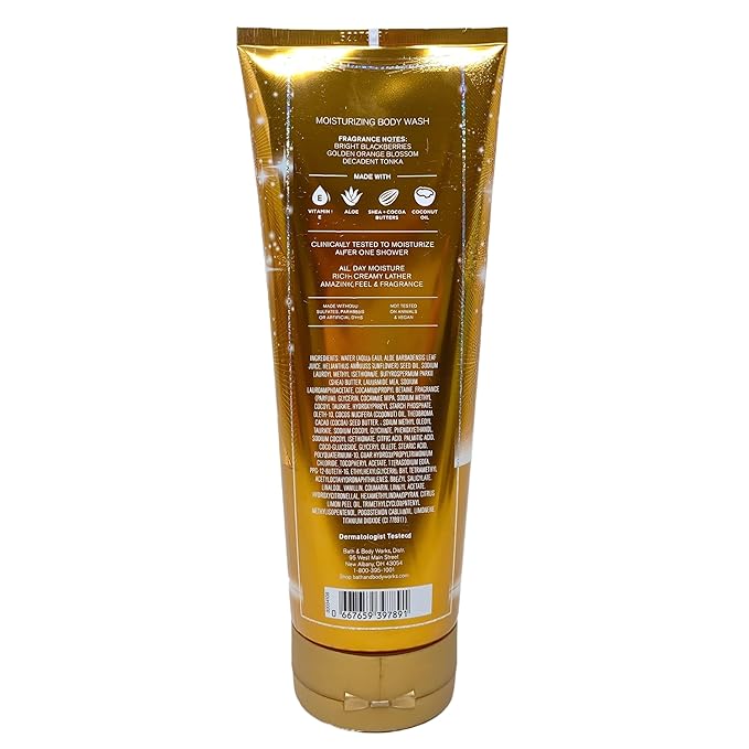 Bath & Body Works Touch of Gold 2-Pack Moisturizing Body Wash Bundle with a Natural Oats Bar Soap - Full Size