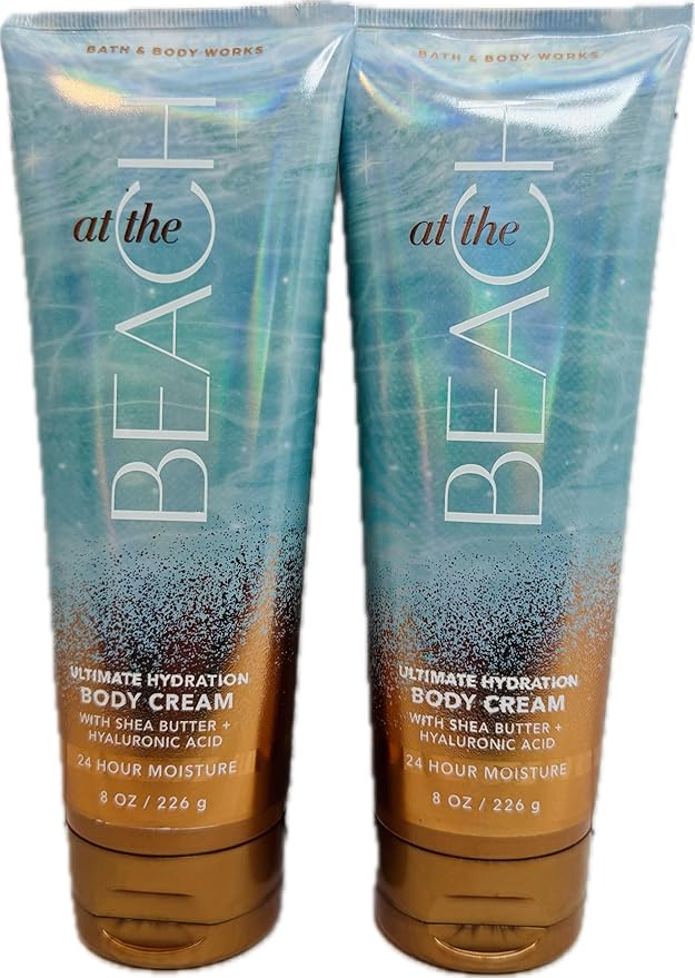 Bath & Body Works Women's At the Beach Ultimate Hydration Body Cream 8 Ounces Pack of 2