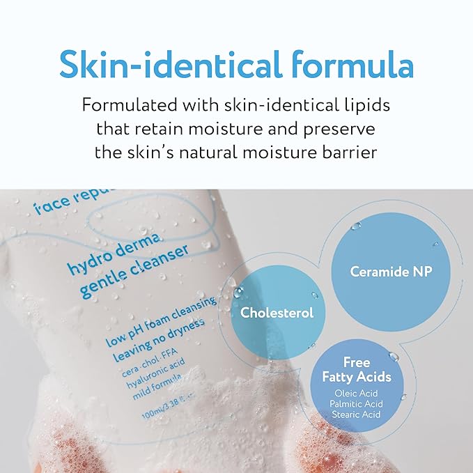 Face Republic Morning Hydration for Dry, Sensitive Skin - Hydro Derma Gentle Cleanser + Hydro Boost Solution Serum + Purity Sun Essence