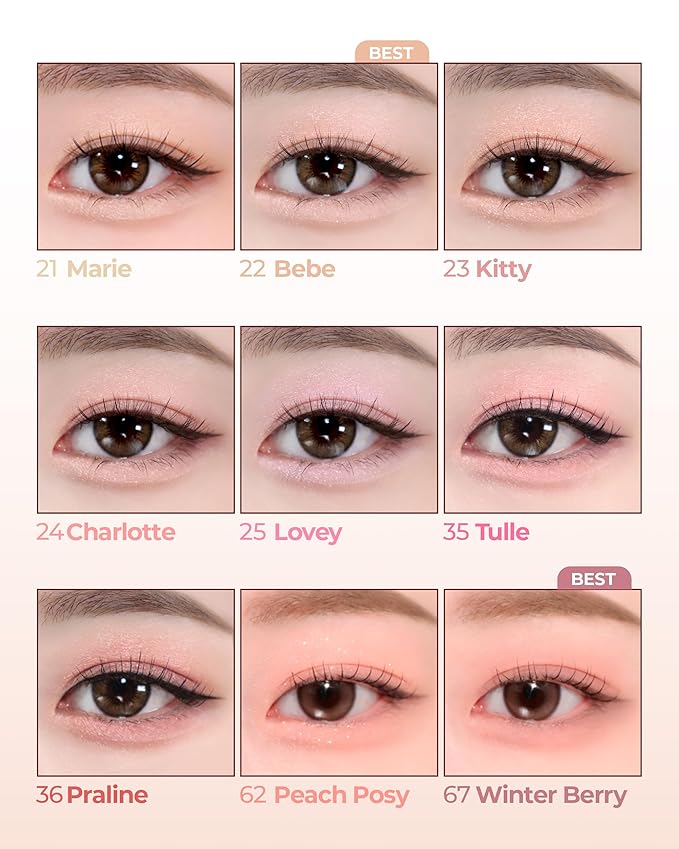 HOLIKA HOLIKA My Fave Piece Eye Shadow 21 Marie - Korean Eye Makeup with Buttery Texture, Matte to Shimmer Formula, Smooth Blendable Pigmented Colors, Luxurious Finish for All-Day Wear