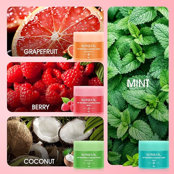 24 Pack Lip Sleeping Mask Gifts Set for Women, Bulk Lip Mask Overnight, Hydrate and Nourish Lip Masks With Vitamin C and Coconut Oil for Dry Lips, Lip Balm for Mothers Day Gifts and Spa Party Gifts