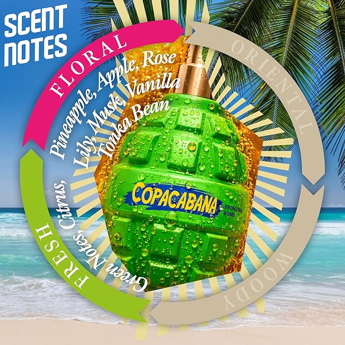 Bronzing Bomb Copacabana | Dark Tanning Lotion for Outdoor Sun I Fast Deep Bronze Glow, Sun Tanning Oil with Natural Oils I Non-Greasy Moisturizing Formula for Beach & Vacation I 200 ml / 6.8 fl oz