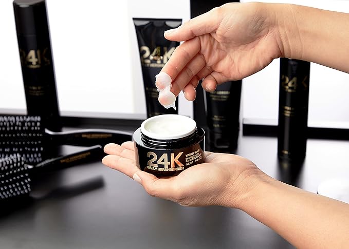 SALLY HERSHBERGER 24K Vanity Hair Shaping Balm - Smoothing, Buildup-Free Texturizing Balm For Sleek Shine - Infused With Soy Protein For A Soft and Flexible Hold - Paraben and Sulfate Free - 1.7 oz