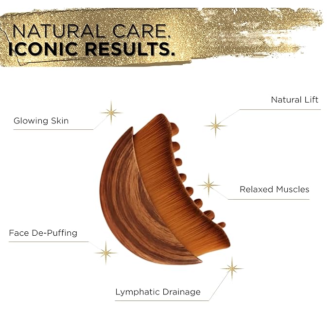 ICON Lymphatic Contour Brush for Face, Face Sculpting Tool for Lymphatic Drainage, Ultra Soft Bristles, Dry Brush, Helps Reduce Look of Puffiness (1 Pack)