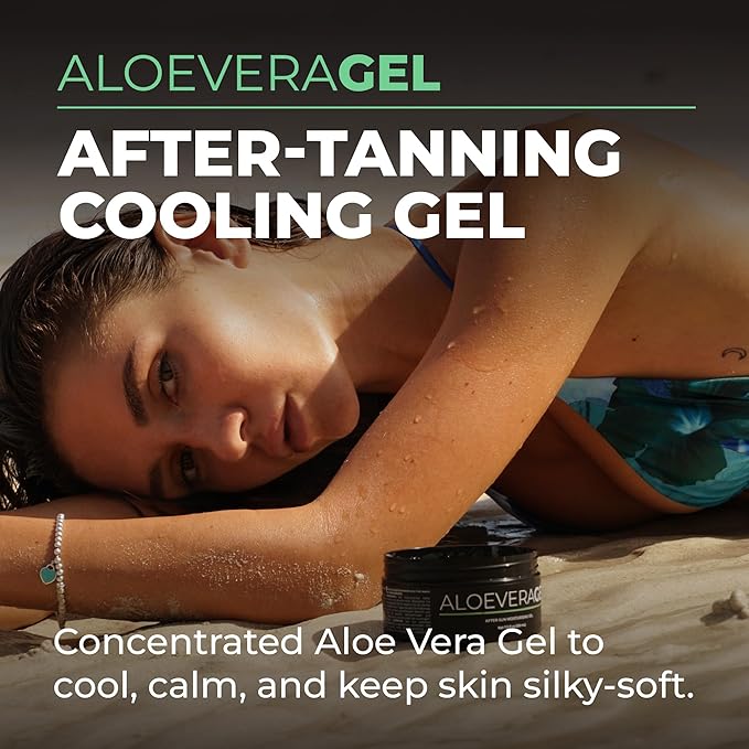 BYROKKO Aloe Vera Gel (215 ml), Fast-Absorbing After-Tanning Cooling Gel, Hydrating Aftersun Skincare