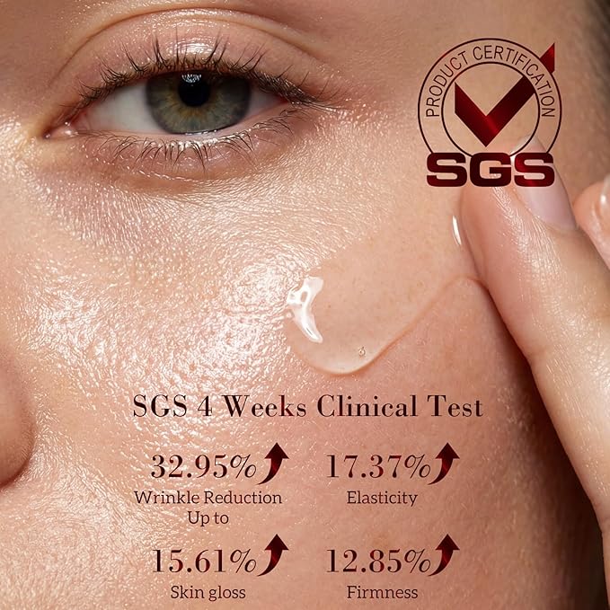 HKH Bakuchiol Retinol Serum For Face: 30 Capsules Anti-Aging Serum Sensitive Skin - SGS Tested Wrinkle Reduction in 4 Weeks - Night Repair Oil With Peptides & Plant-Based Retinol - Travel-Friendly