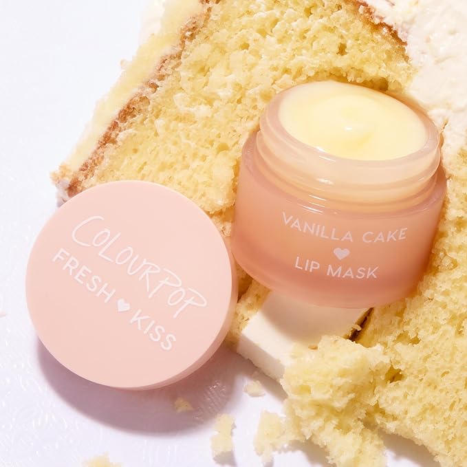 ColourPop Fresh Kiss Lip Mask - Leave-On Lip Moisturizer & Overnight Treatment - Replenishes Dry Lips with Shea Butter & Vitamin E - Vanilla Cake (0.28 oz)