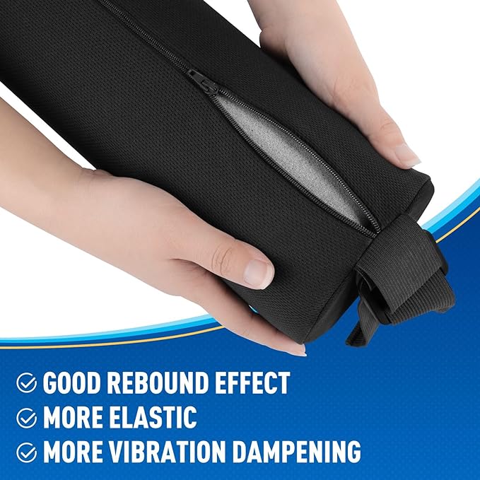 Lumbar Roll Support Pillow for Office Chair, Car, Gaming Chair, Memory Foam Back Cushion with Washable Cover for Relieving Back Pain & Improving Posture,Black