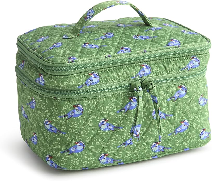 Vera Bradley Women's Premium Cotton Brush Up Cosmetic Case
