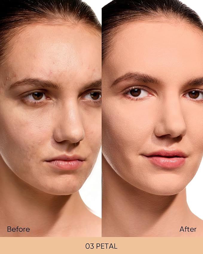 Velvet Matte Cushion Foundation Blue #03 Petal| Full Coverage,12H Oil Control,Ideal for Oily & Combination Skin,Waterproof,Long-Lasting, Lightweight, Hydrating,Transfer-Proof