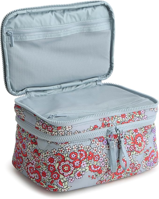 Vera Bradley Women's Featherweight Brush Up Cosmetic Case, Moonless Night, One Size