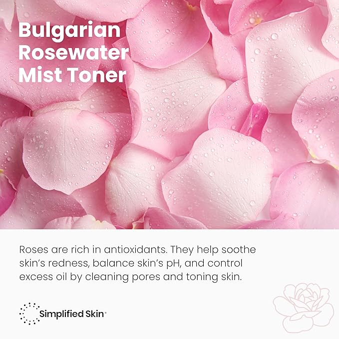 Rose Water Spray for Face & Hair 8 Oz (Refill) + Glycolic Acid Face Wash