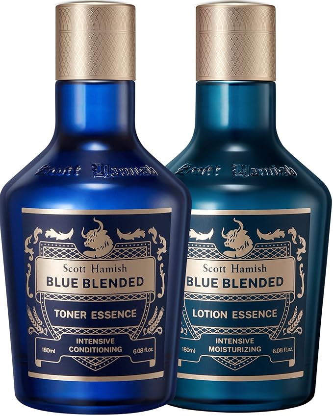 Scott Hamish Blue Blended Lotion Essence + Blue Blended Toner Essence Bundle