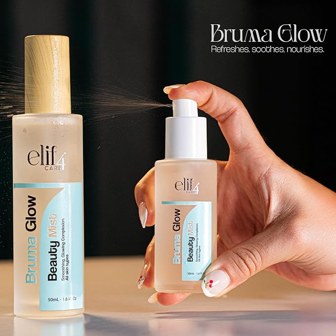 Elif 4 Care- Bruma Glow Hydrating Facial Mist – Daily Skin Refresher & Makeup Setting Spray – Aloe Vera, Calendula & Hyaluronic Acid – All Skin Types – 3.8 OZ