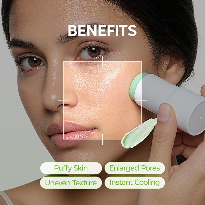 Dr.Melaxin Cactox Pore Relief Multi Balm Stick – Cooling & De-Puffing, Pore Tightening, Reduces Puffy Skin & Enlarged Pores, Instant Cooling Skin care Balm