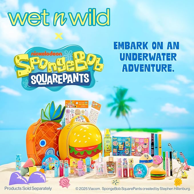 wet n wild SpongeBob Makeup Bag, Fun Full Zip Closure & Travel Friendly Handle – Pineapple House