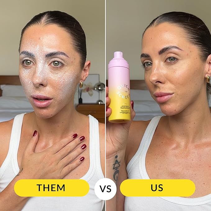 QUICK FLICK 3-in-1 SPF 50+ Sunscreen, Setting Spray & Hydration Mist | Ultra-Lightweight, Fast Absorbing & Non-Greasy | Invisible Makeup Setting Spray | No White Cast | 90 ml