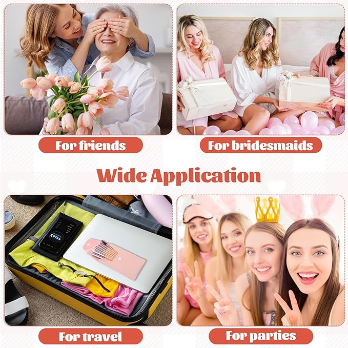 24 Sets Travel Makeup Brush Set Bulk, Mini Face Makeup Brushes with Storage Bags Soft Synthetic Fiber Make up Brush for Women Girls Party,Wedding, Bridal Shower