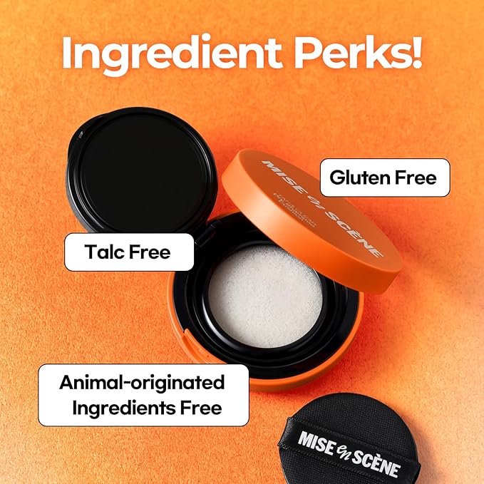 Mise En Scene Tap and Clear - Korean Dry Shampoo Cushion for women | no white cast, no residue | for all hair types & colors | powder puff | non aerosol, non toxic | absorbs oil Travel Size