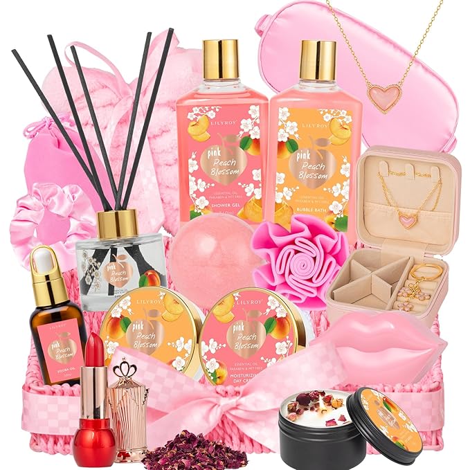 Mothers Day Gifts for Women - 23-Piece Luxury Spa Gift Baskets for Women, Bath and Body Gift Basket for Mom, Spa Kit | Perfect for Holiday, Christmas, Birthday, Valentines Day Gifts for Her
