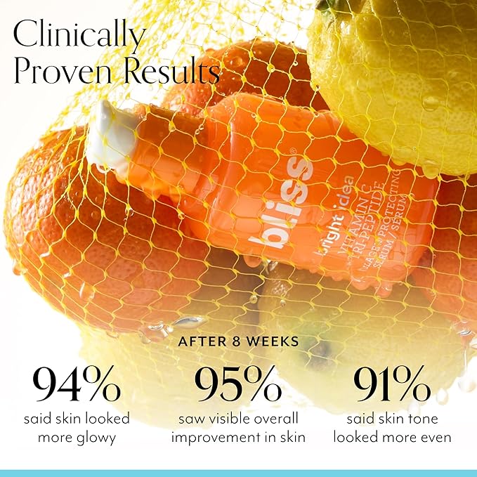 Bliss Brightening & Hydrating Skincare Bundle - Vitamin C Serum with Tri-Peptide Collagen & Hydrating Toner with Vitamin B3, B5, B6, C & E - Anti-Aging, Dark Spot Reduction, Skin Elasticity Boost, Bal