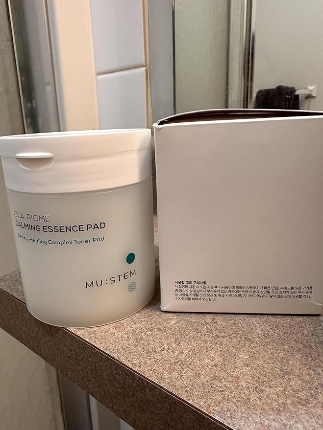 MU: STEM Hydrating, Brightening,Calming Essence Pad. Derma-Healing Complex Hydrogenated lecithin Toner Pads - Radiance Booster, Smooth, Soft, Illuminating Skin 60 Pads 5.75 Oz