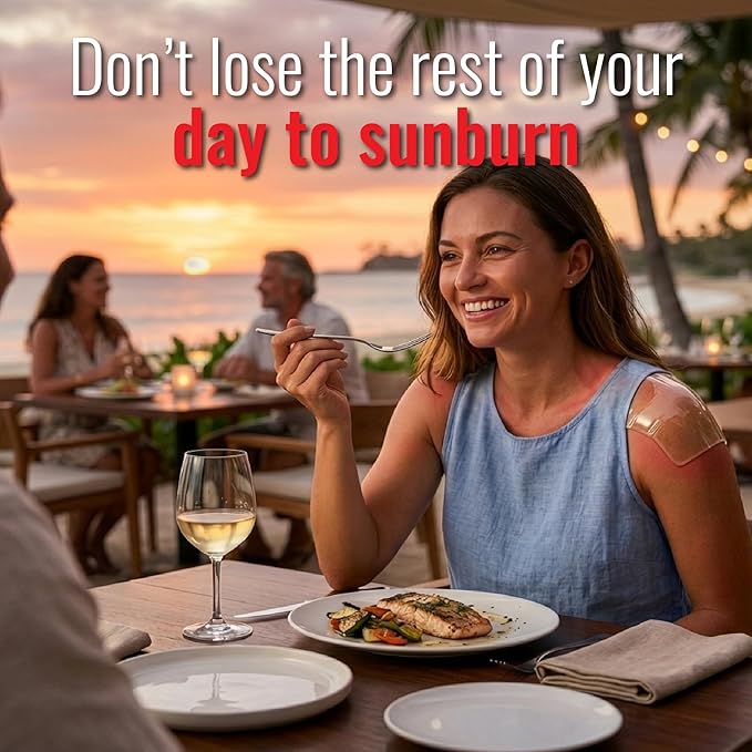 TermaBurn Aloe Wrap for Sunburn Relief – Hydro-Gel Aftersun Treatment with 100% pure aloe vera Gel | Second Skin aloevera gel for burns and peeling irritation | Great for Tattoo Aftercare and Sun Care