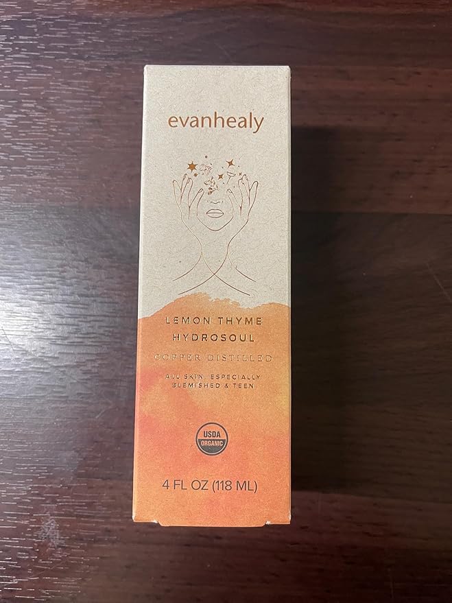 evanhealy Lemon Thyme HydroSoul | Copper Distilled Hydrosol | Purifying Facial Tonic | Organic Plant Face Toner | Purify & Decongest Blemished, Congested, Teen Skin