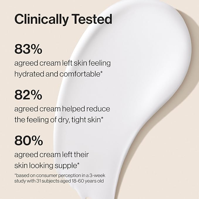 Honest Beauty Hydrorich Cream with Hyaluronic Acid + Mushroom Complex, Clinically Tested for Dry Skin, Dermatologist Tested, Hypoallergenic, Vegan, EWG Verified