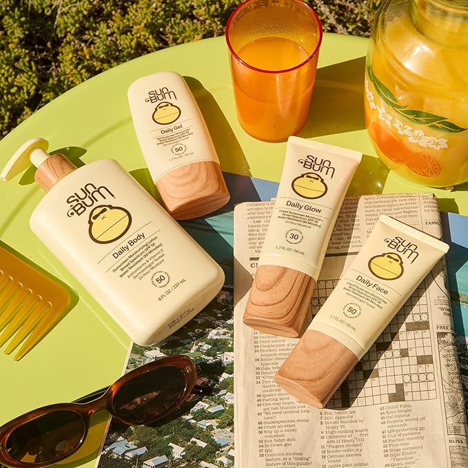 Sun Bum Daily SPF 50 Clear Gel Face Sunscreen - Broad Spectrum Moisturizing Facial Sunscreen with Vitamin E - Vegan and Hawaii 104 Act Compliant (Without Octinoxate & Oxybenzone) - 1.7 oz (Pack of 2)