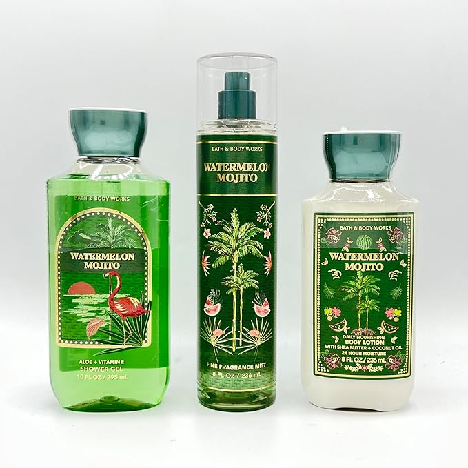 Watermelon Mojito Bath & Body 3-Piece Bundle | Body Lotion, Shower Gel and Fine Fragrance Mist