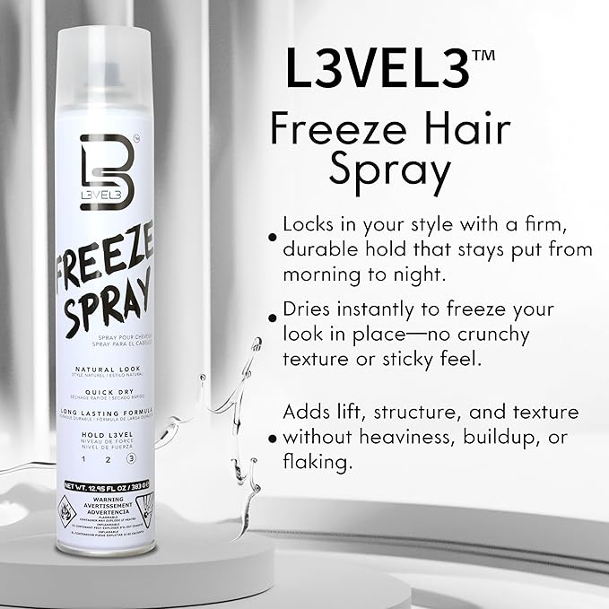 L3 Level 3 Hair Spray - Long Lasting and Strong Hold Hair Spray