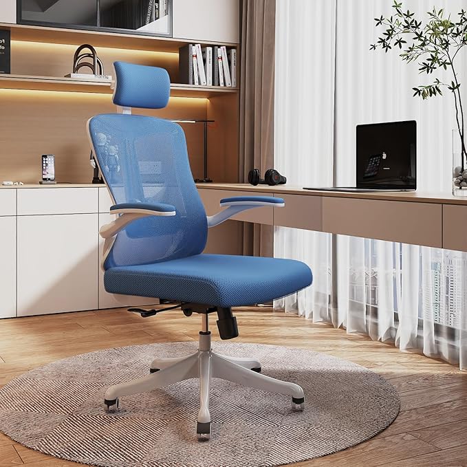 Ergonomic Office Chair Desk Chair - Mesh Computer Chair with 360° Swivel Wheels, Adjustable 90-130° Recline & Lumbar Support for Home Office, Supports up to 350lbs