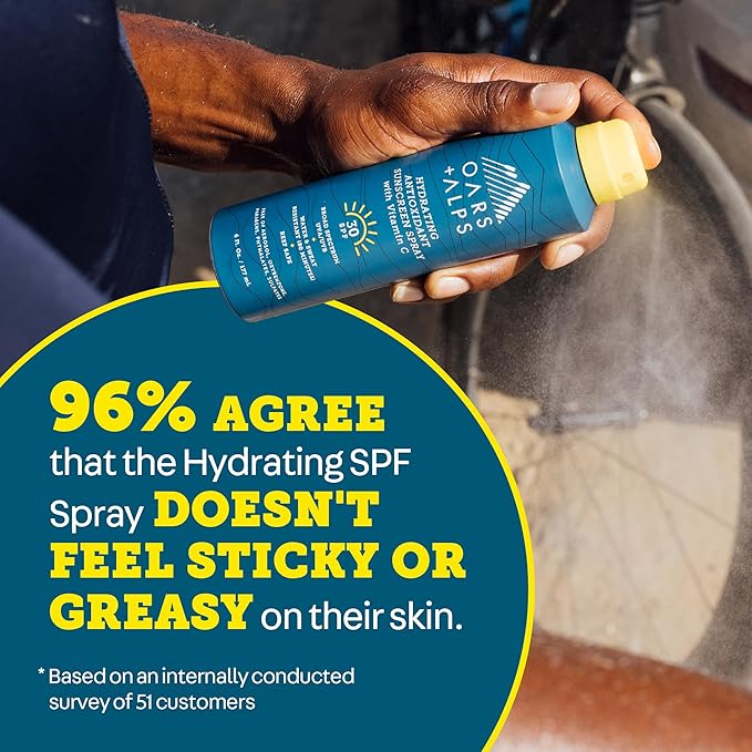 Oars + Alps SPF 30 Face & Body Broad Spectrum Sunscreen Spray | Fast-Absorbing, Lightweight, Non-Greasy, Hawaii Reef Act 104 Compliant, Water-Resistant, Octinoxate + Oxybenzone Free, 6 Oz, 2 Pack
