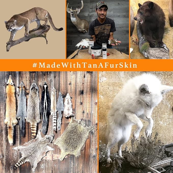 Tan-a-Fur Skin Kit by Advanced Tanning Solutions - Deluxe Tanning Set for Squirrel, Rabbit, Fox, Raccoon, Coyote Skins, Professional Finish