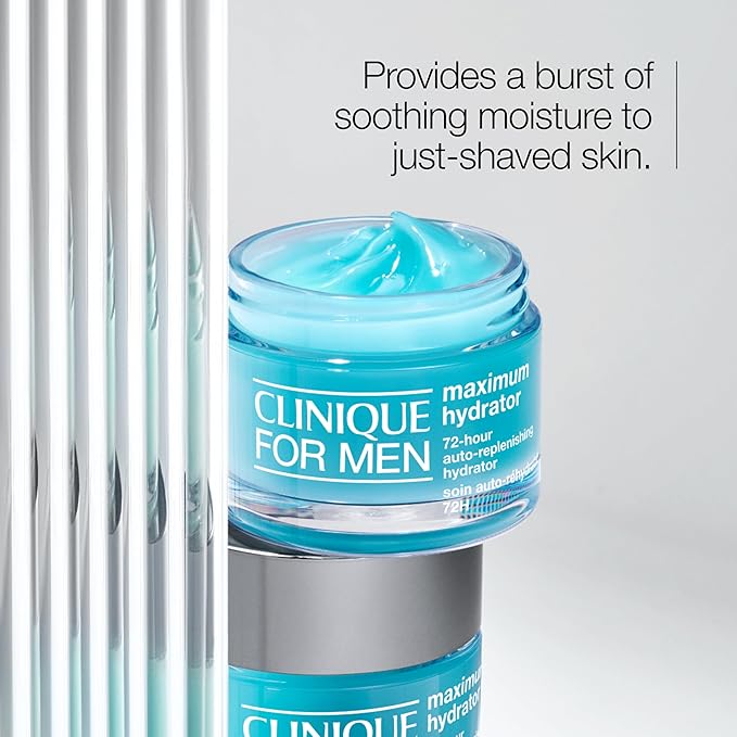 Clinique For Men Maximum Hydrator 72-Hour Auto-Replenishing Oil Free Hydrating Face Moisturizer With Hyaluronic Acid + Aloe Vera,1.7 Ounce,(Pack of 2)